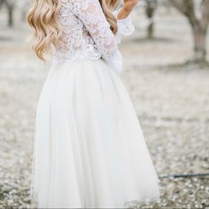 Bliss Tulle Ashley Skirt in Ivory